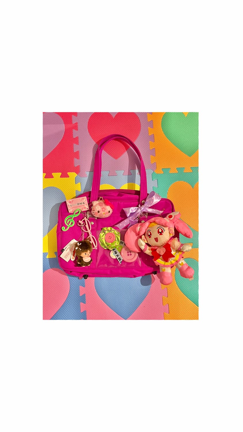 이스트보이 자주색 스쿨백 + 키링🍓 상품이미지1