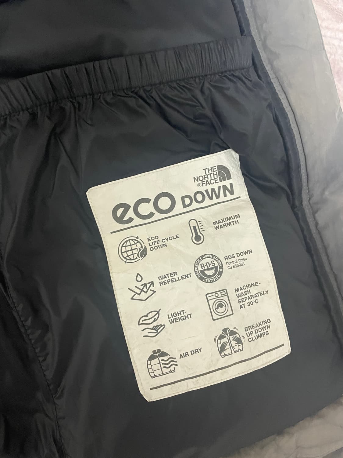 노스페이스 다잉 눕시 다운 에코 그레이 패딩 L 상품이미지6