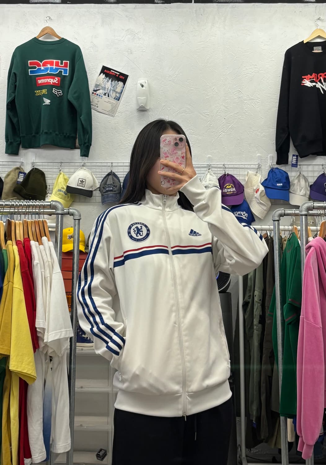 아디다스 첼시 흰파 화이트블루 트랙탑 져지 M 상품이미지1
