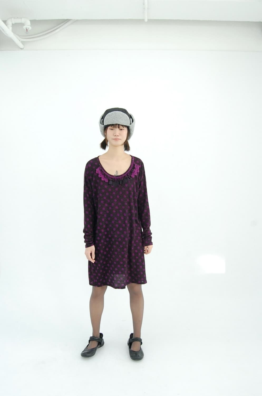 Sunaokuwahara dot lace one piece 상품이미지3