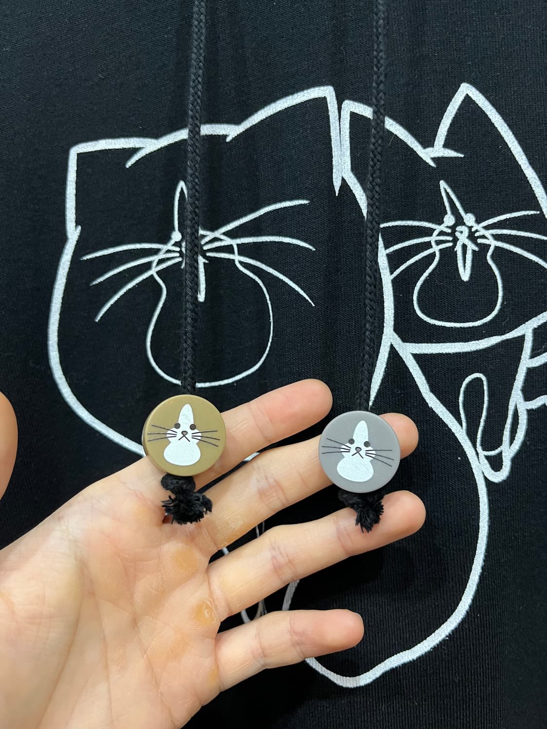 일본빈티지 nyaa 네코 고양이 후드티 미사용품  상품이미지2