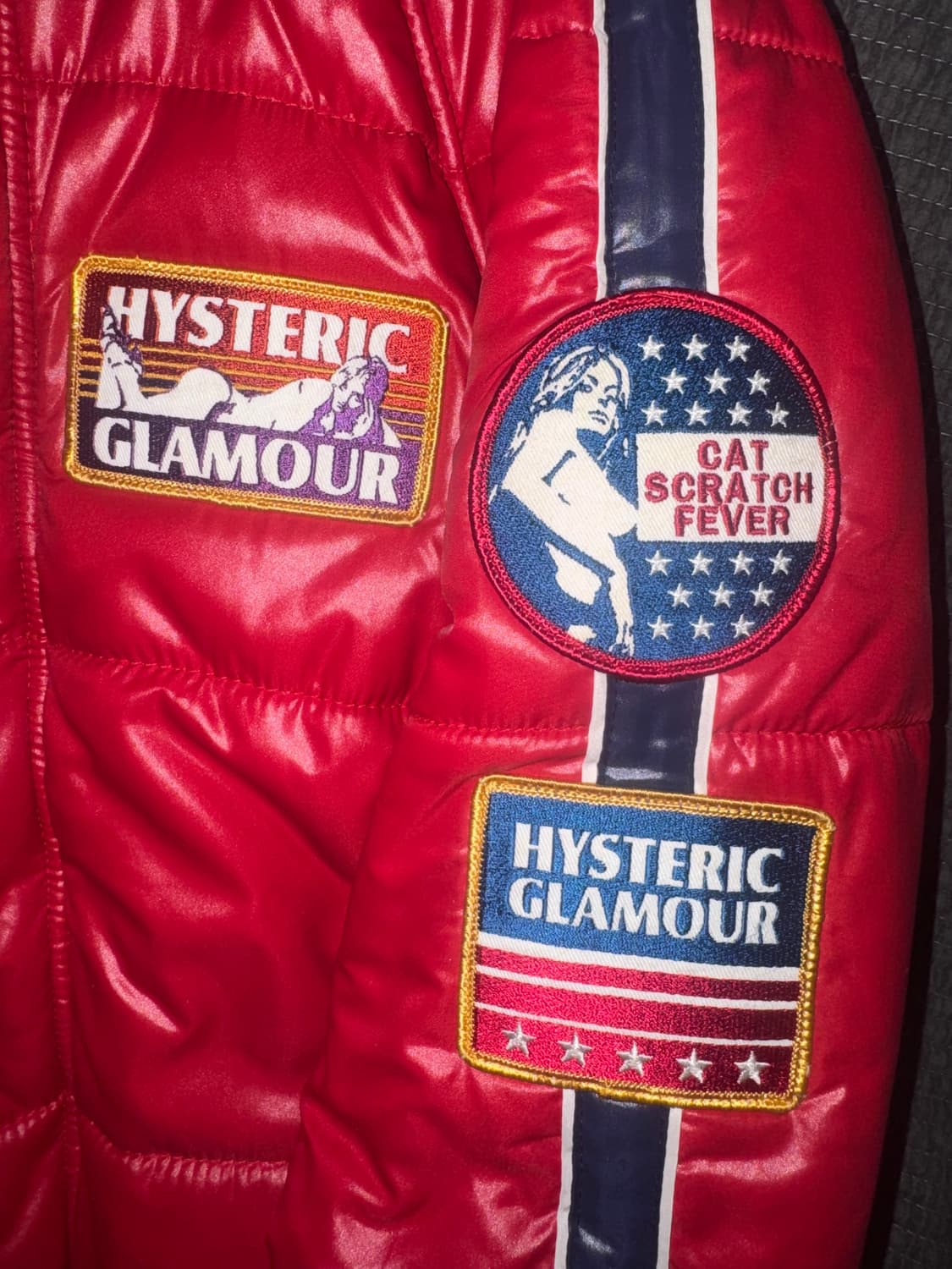 히스테릭글래머 레드 패딩 자켓 상품이미지3