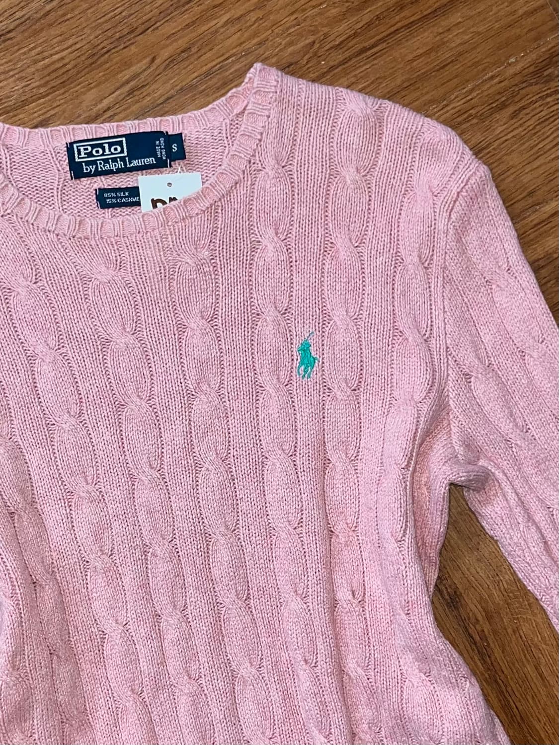 폴로 랄프로렌 핑크 케이블 니트 상품이미지1