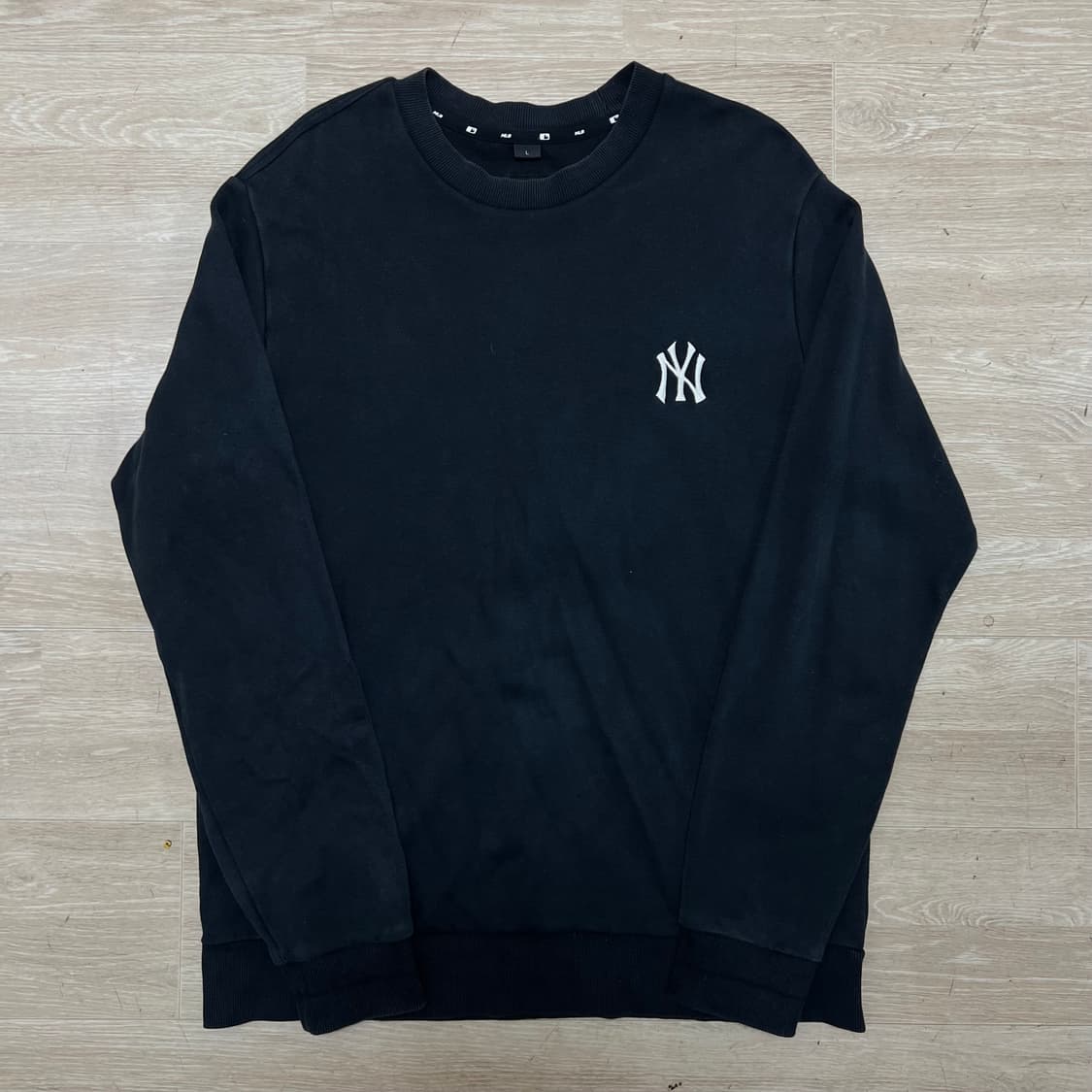 MLB 뉴욕 양키스 NY 빅로고 맨투맨 크루넥 티셔츠 [블랙] L/100 상품이미지1