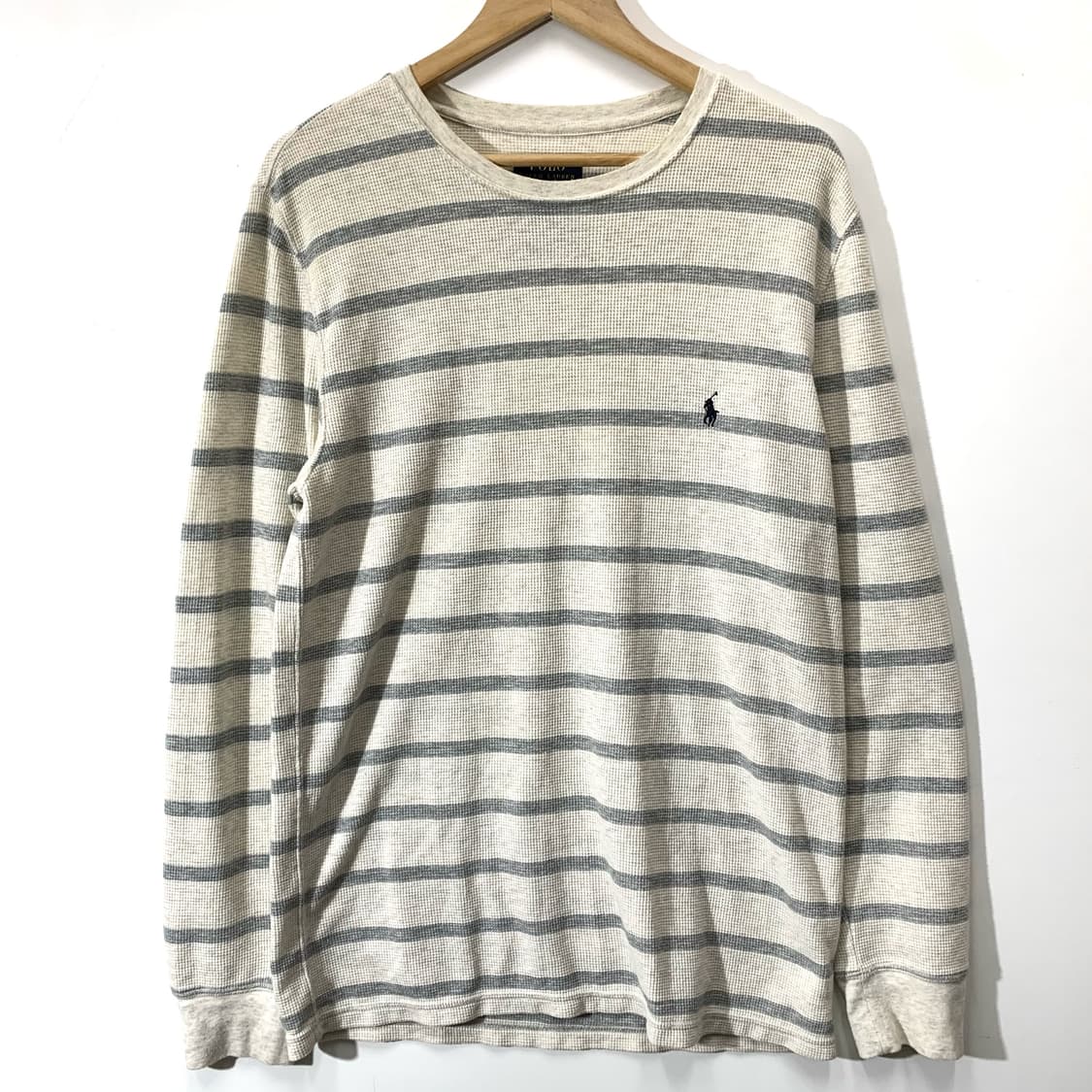 폴로 스트라이프 와플 롱슬리브 상품이미지1