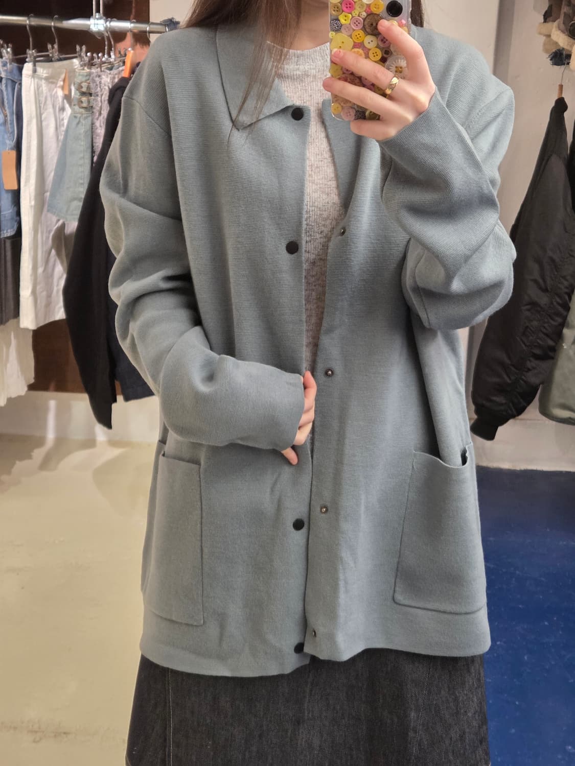 COS 코스 소라컬러 카라 가디건 상품이미지2