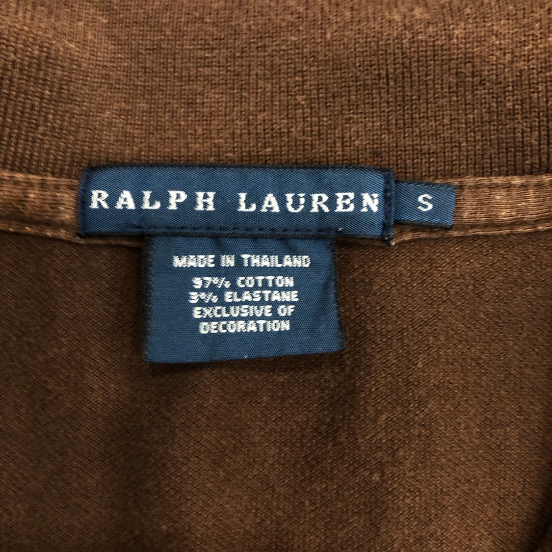 폴로 랄프로렌 브라운 코튼 카라 긴팔티 상품이미지3