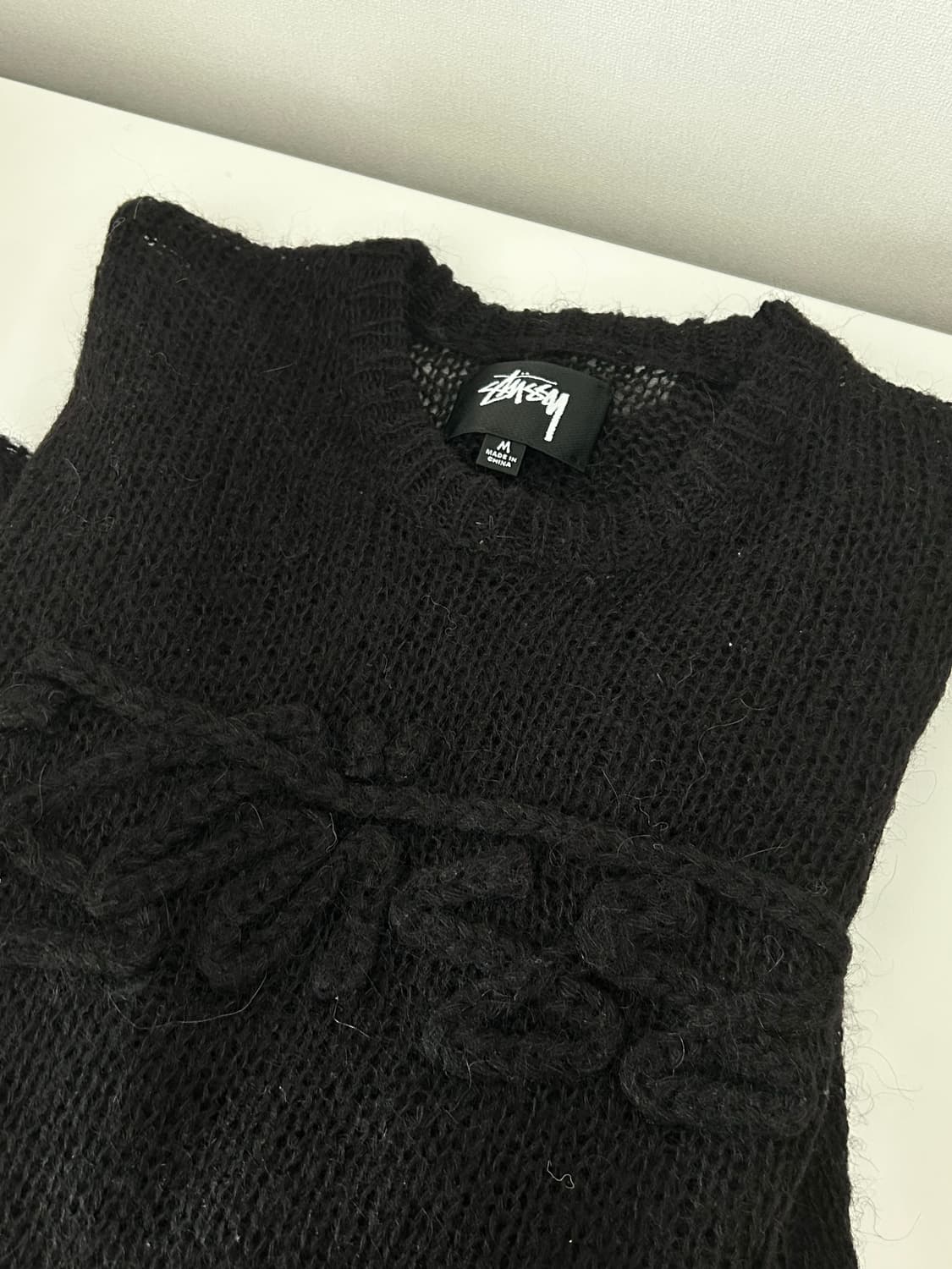 스투시 루즈 니트 스웨터 블랙 M 상품이미지2