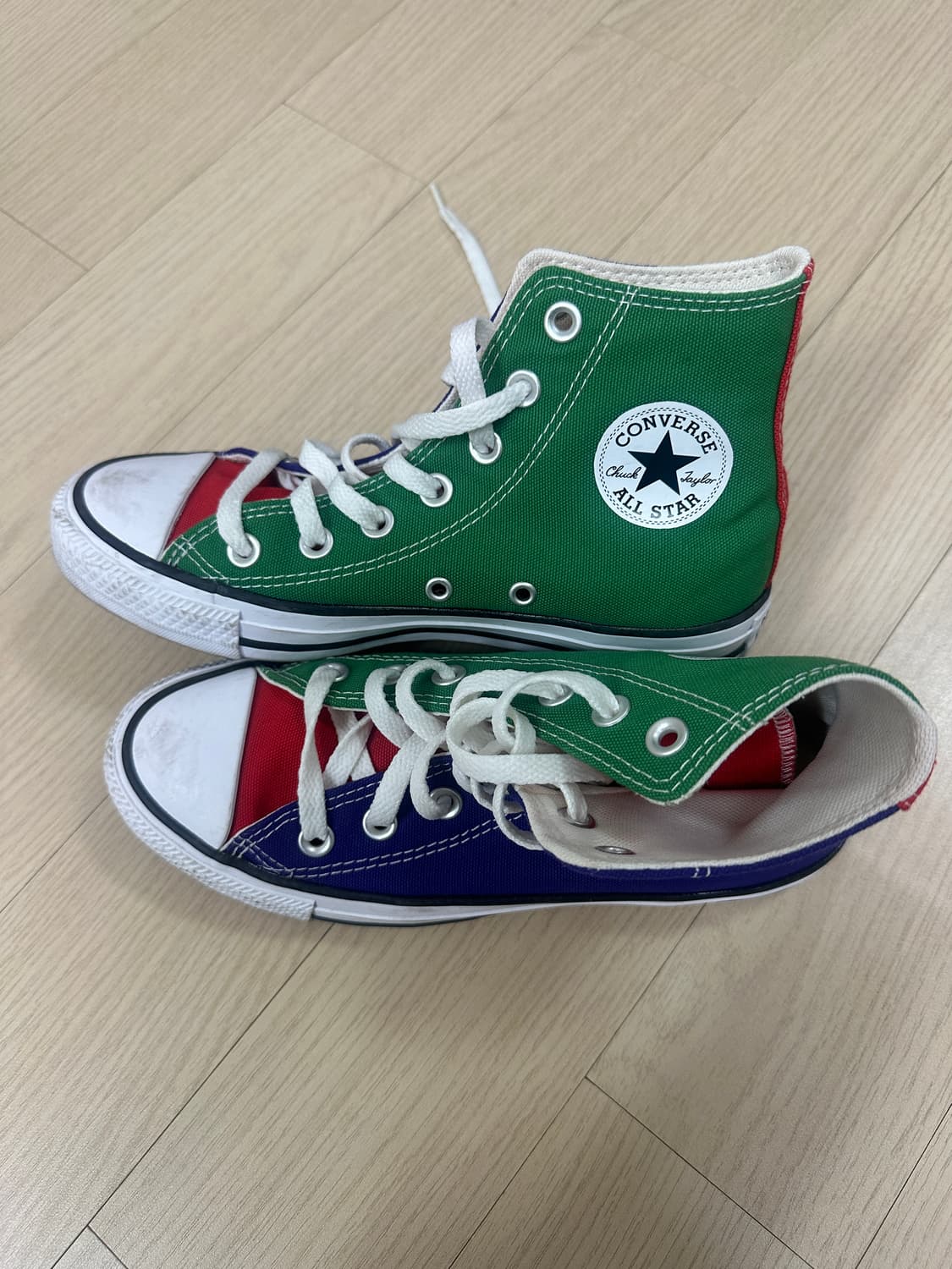 컨버스 올스타 그린레드퍼플 하이 스니커즈 상품이미지2