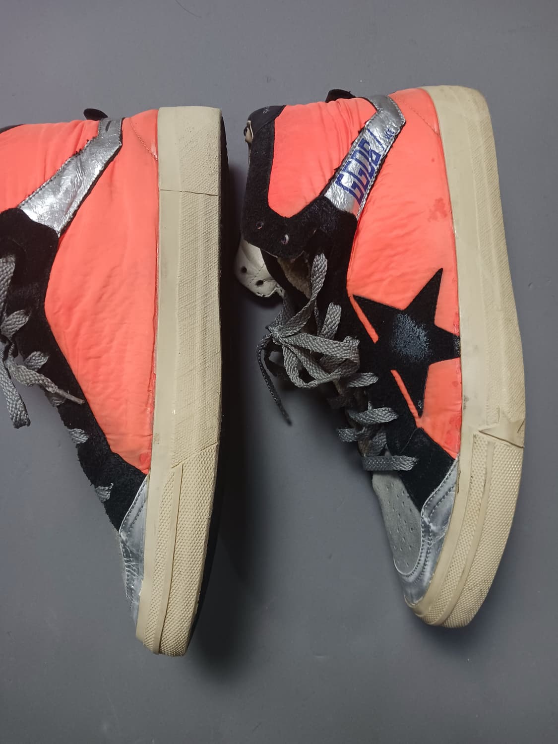 [270] 골든구스 빈티지 2.12 하이탑 스니커즈 네온 오렌지 상품이미지5