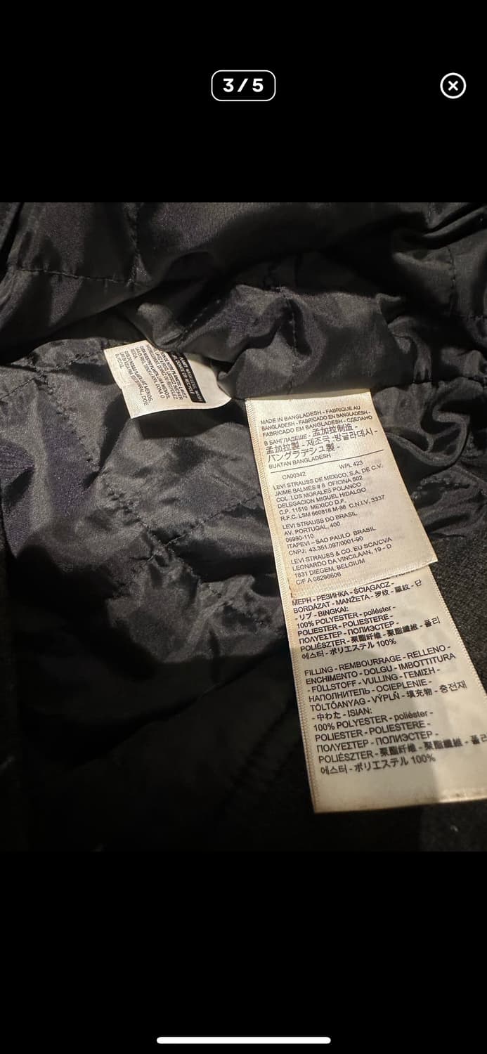 리바이스 블랙 나일론 블루종 자켓 상품이미지4