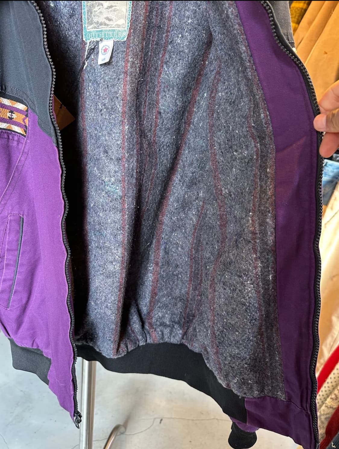 American vintage 90s 웨스턴 아즈텍 컨버스 울 봄버 상품이미지7