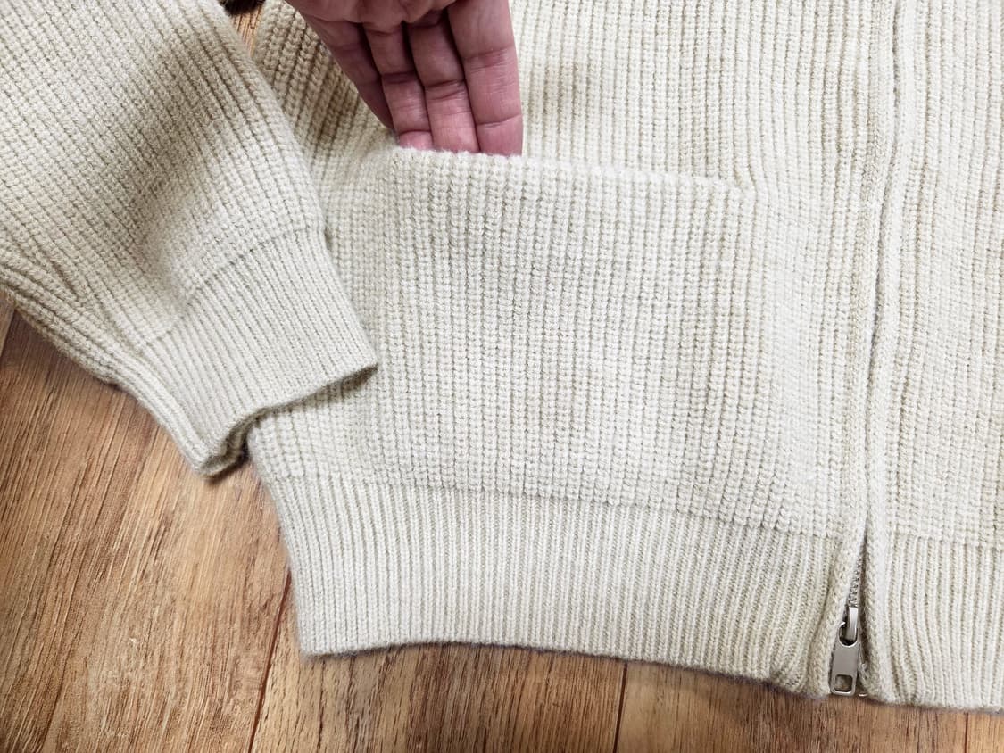 디어먼트(MNLB) 펌킨 레글런 카라넥 니트집업가디건 프리사이즈 새상품 상품이미지6