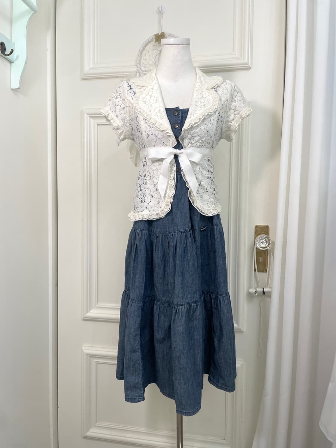 denim lovely cute midi opc 상품이미지8