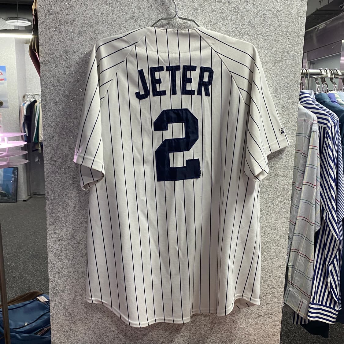 마제스틱 뉴욕양키스 스트라이프 JETER 야구져지 B4661 상품이미지4