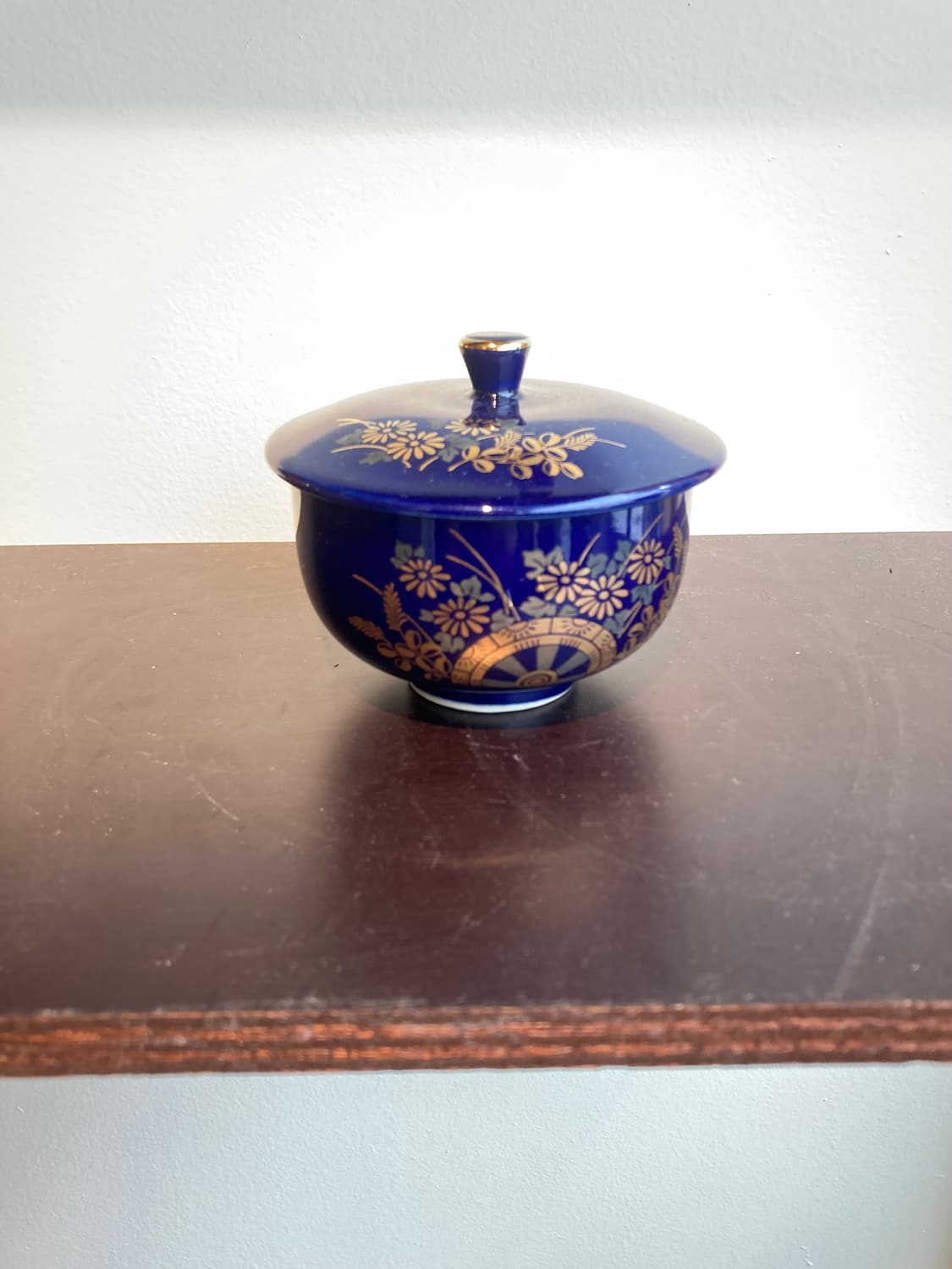 Cobalt Blue Gold Floral Bowl 코발트 블루 금채  상품이미지1