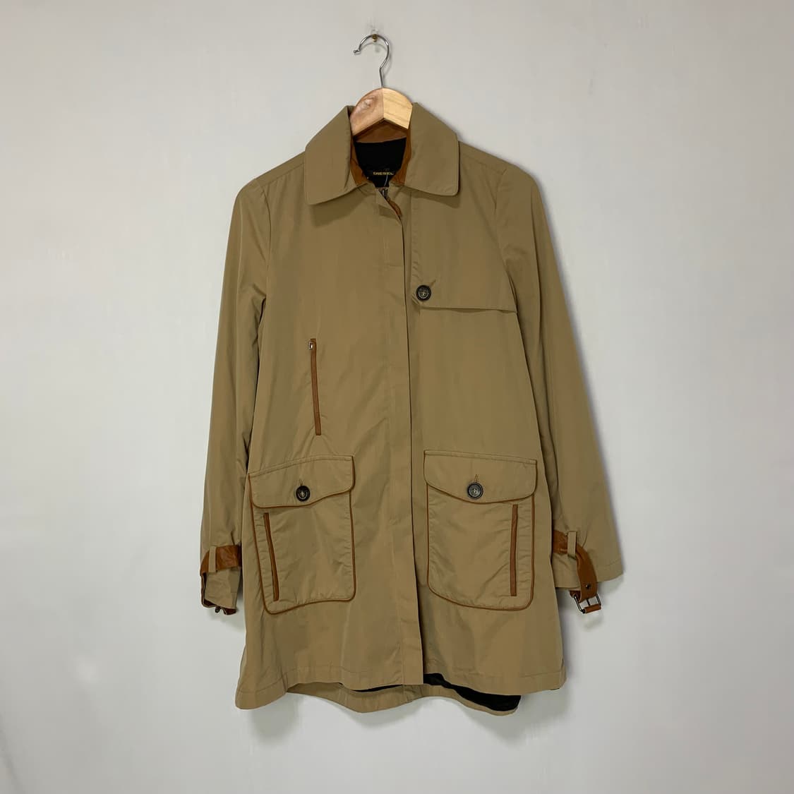 디젤 빈티지 트렌치 자켓 xs 카멜 상품이미지1
