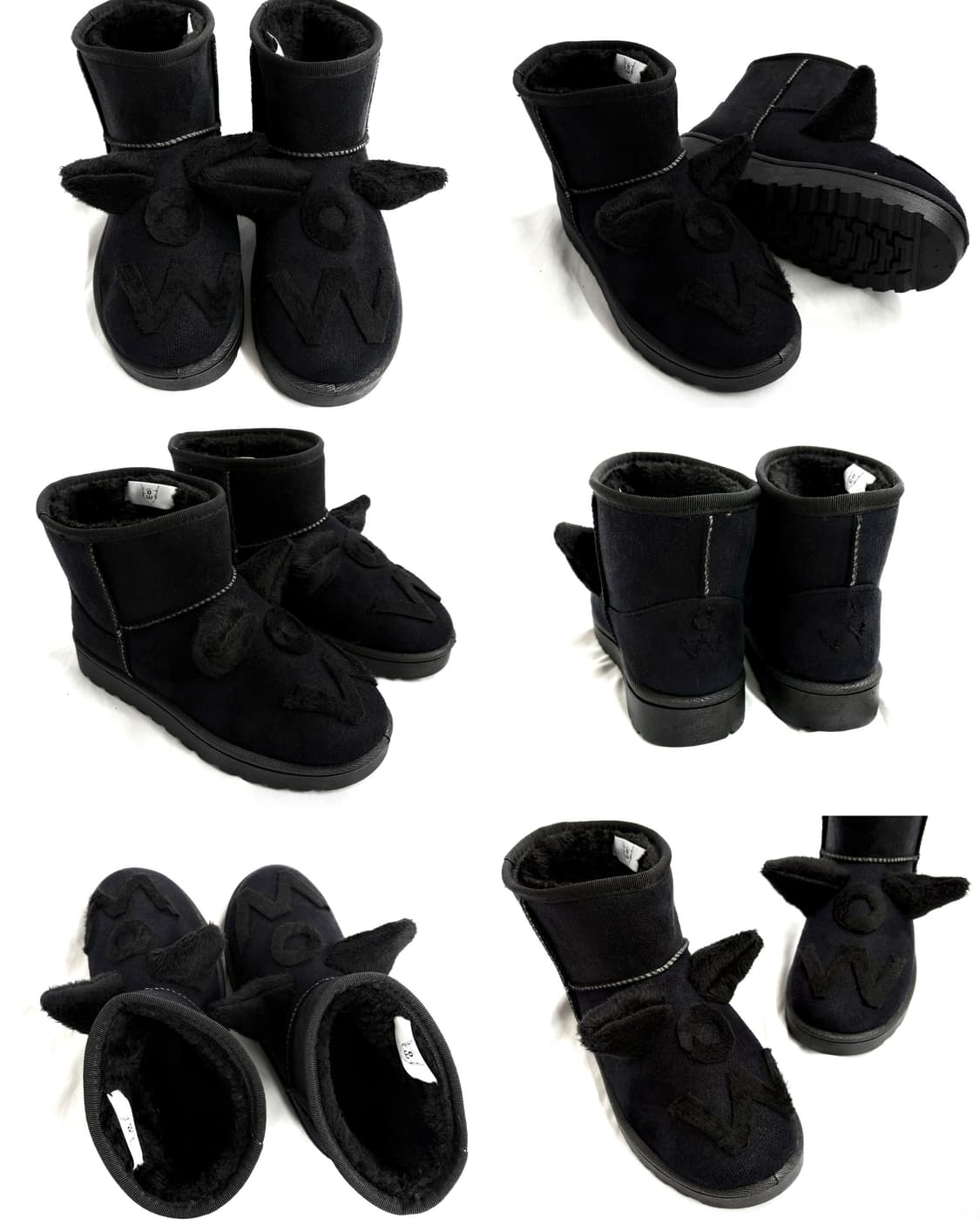 Custom🐾)Cat-Ear ow ugg boots(black) 상품이미지6