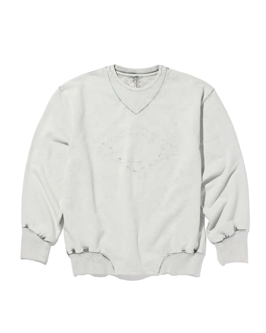 미스치프 가제트 크루넥 스웨트셔츠 블리치드 카키 상품이미지1