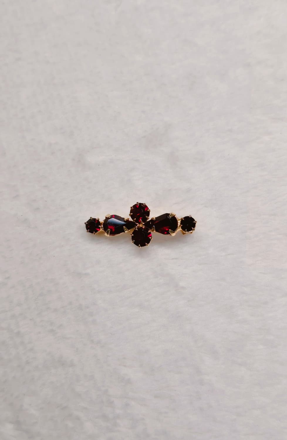 영국 오리지널 빈티지 골든 레드 브로치 상품이미지1