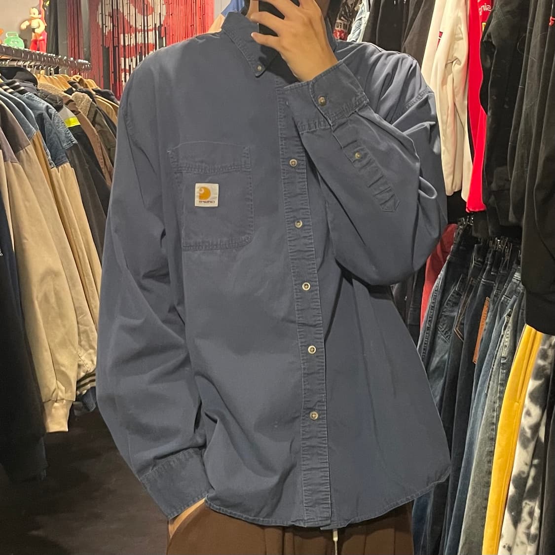 [IM] carhartt 칼하트 다크블루 긴팔셔츠 상품이미지4