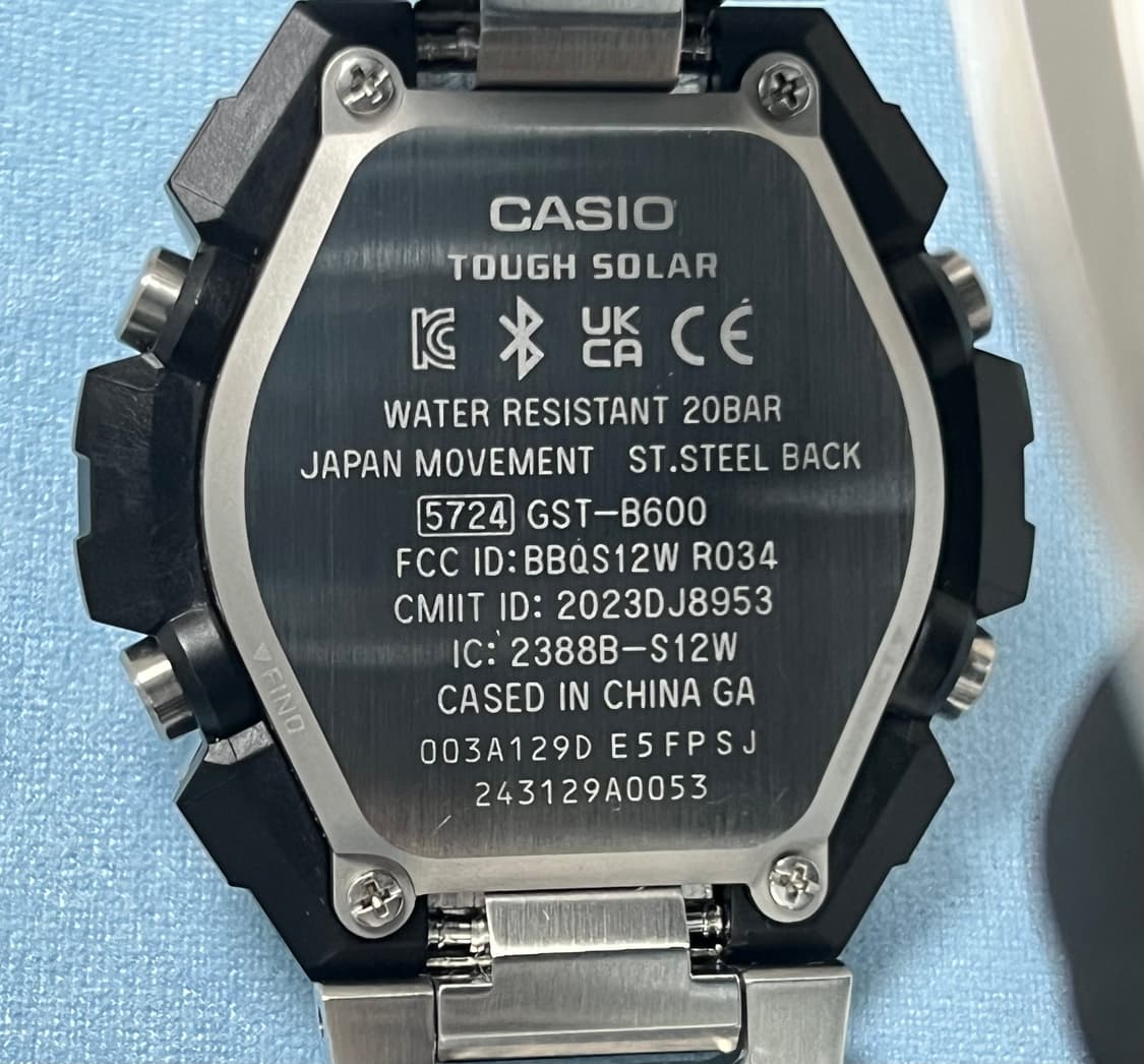 카시오 지샥 지스틸 GST-B600 슬림 손목 시계 (풀박스) 상품이미지7