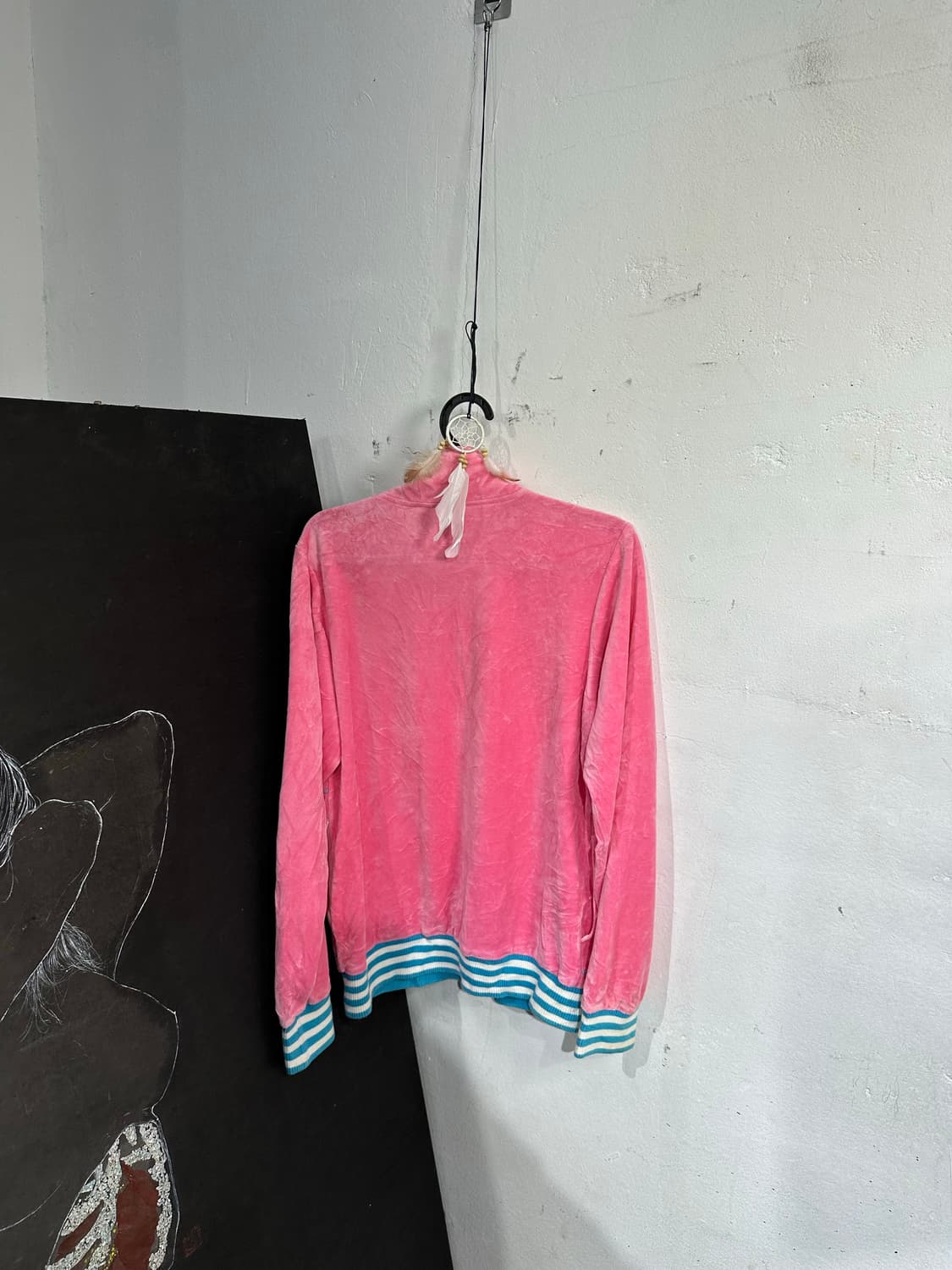 챔피온 y2k 벨벳 태리 크롭 져지 상품이미지8