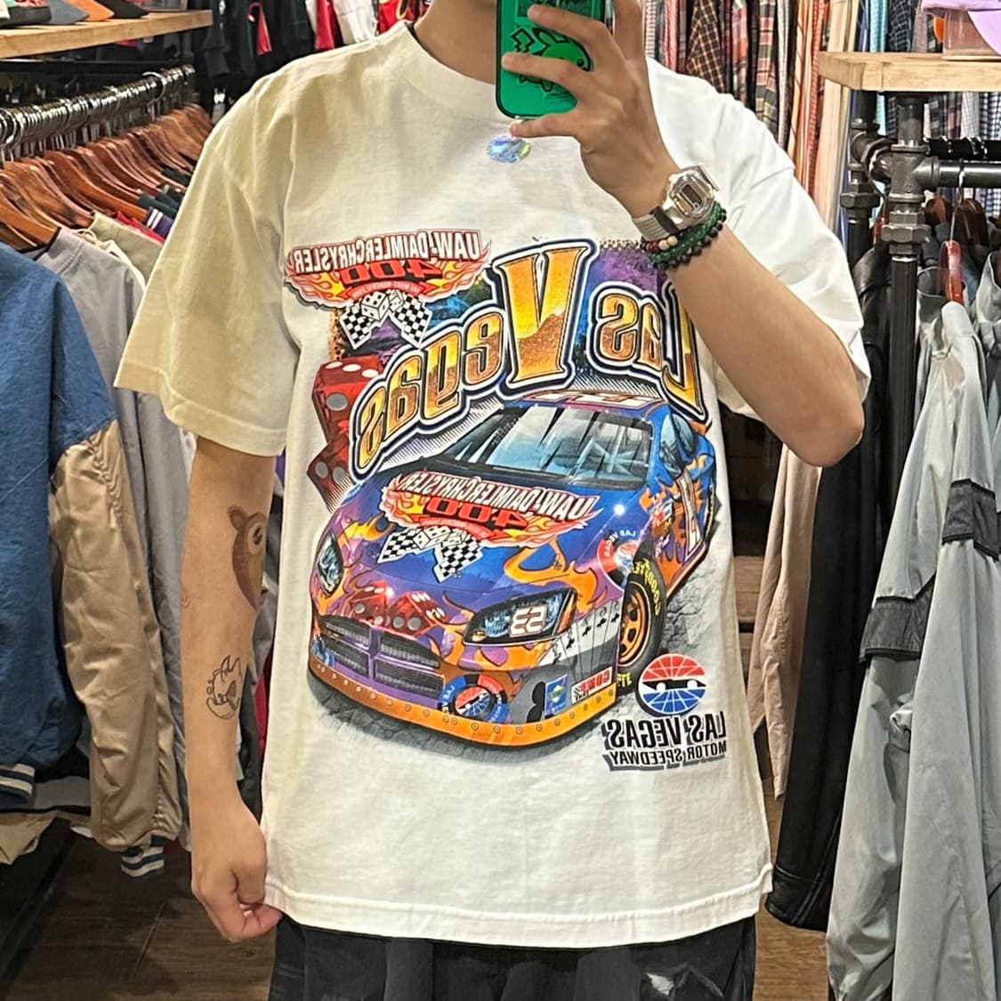 [HI] 빈티지 카 반팔티 화이트 상품이미지1