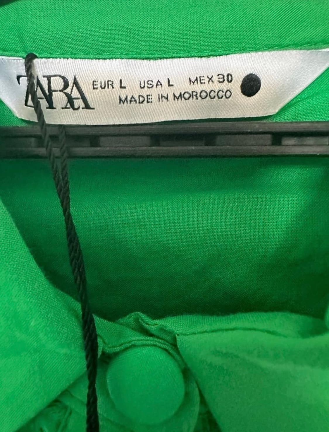 자라 그린 아일렛 펀칭 셔츠 원피스 상품이미지9