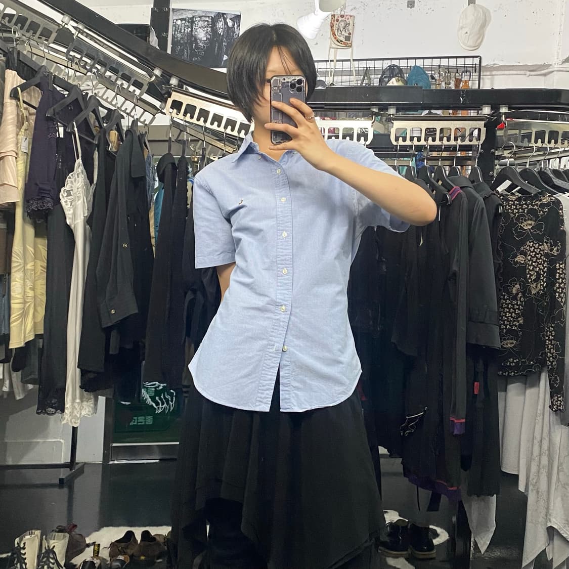 Ralph Lauren 슬림핏 베이직 프레피 하프 셔츠 상품이미지9