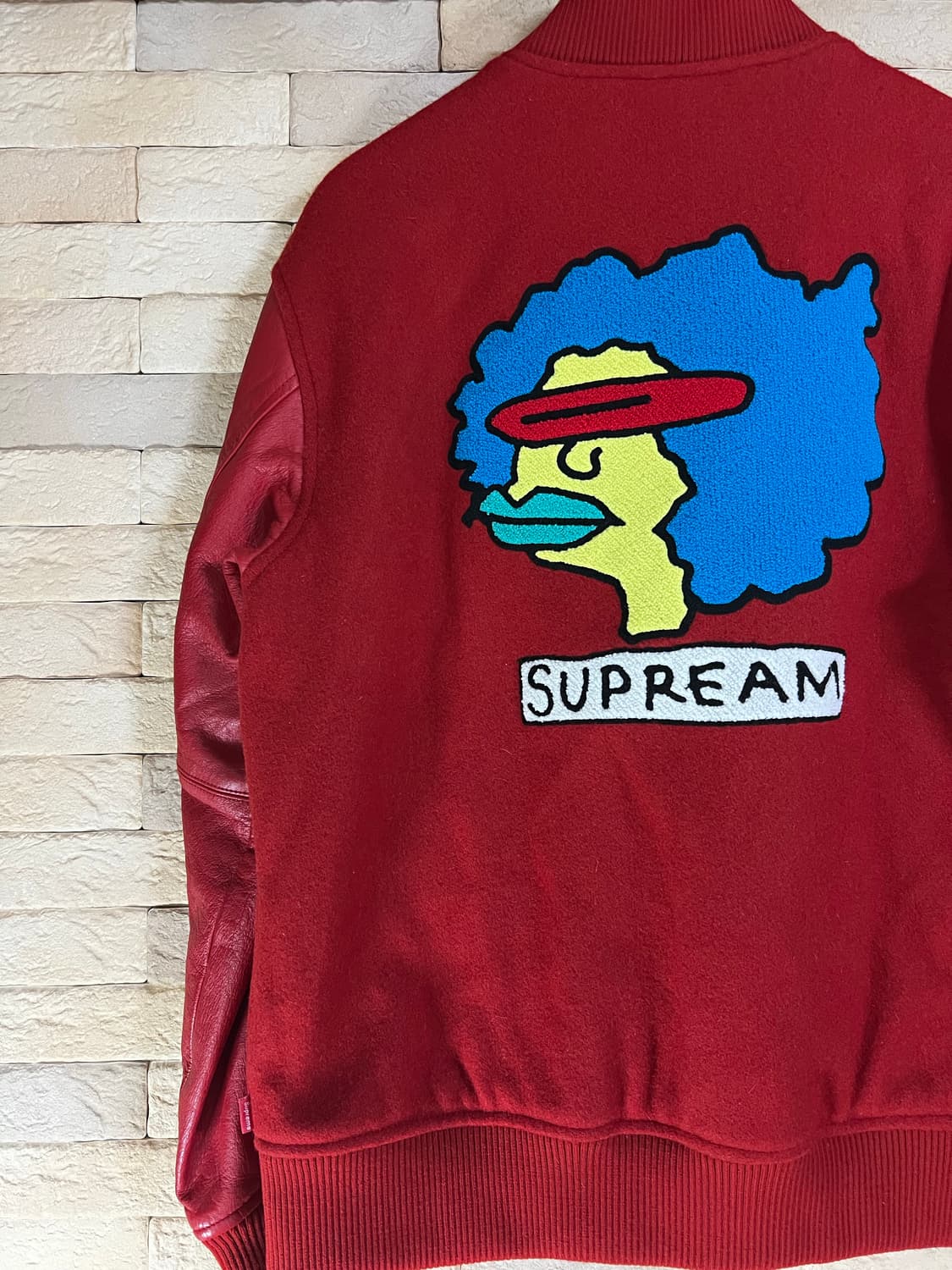 17FW Supreme gonz 레더 바시티 상품이미지5