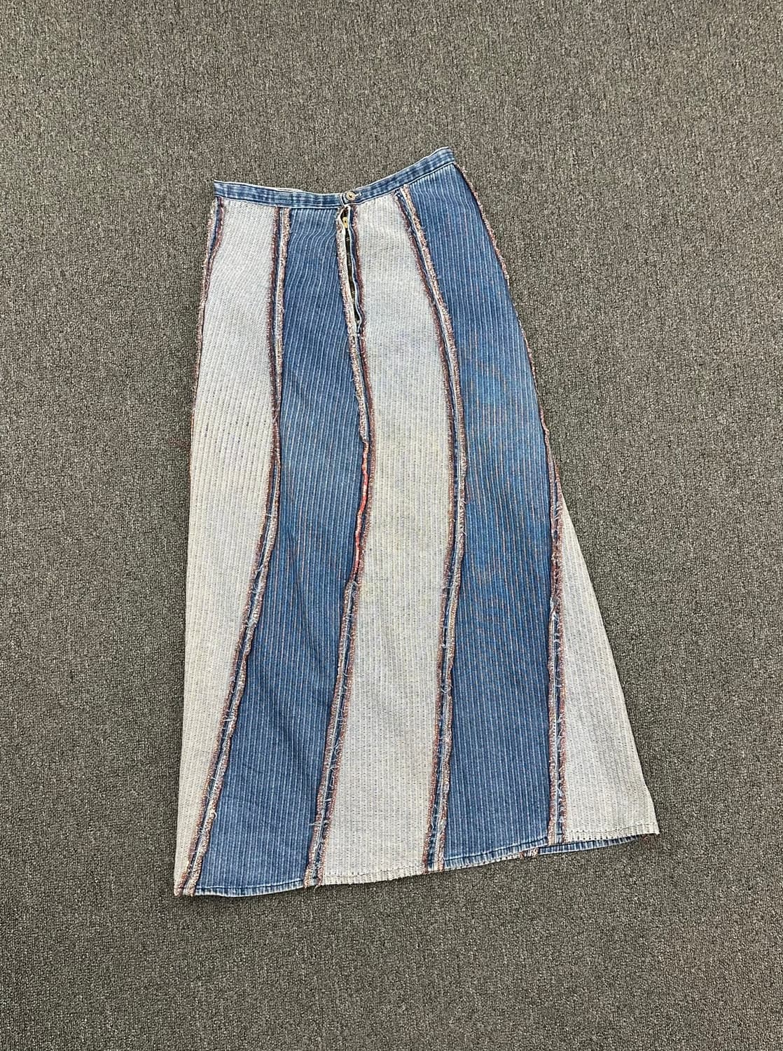 OS)Japanese vintage 패치워크 롱 스커트 상품이미지1