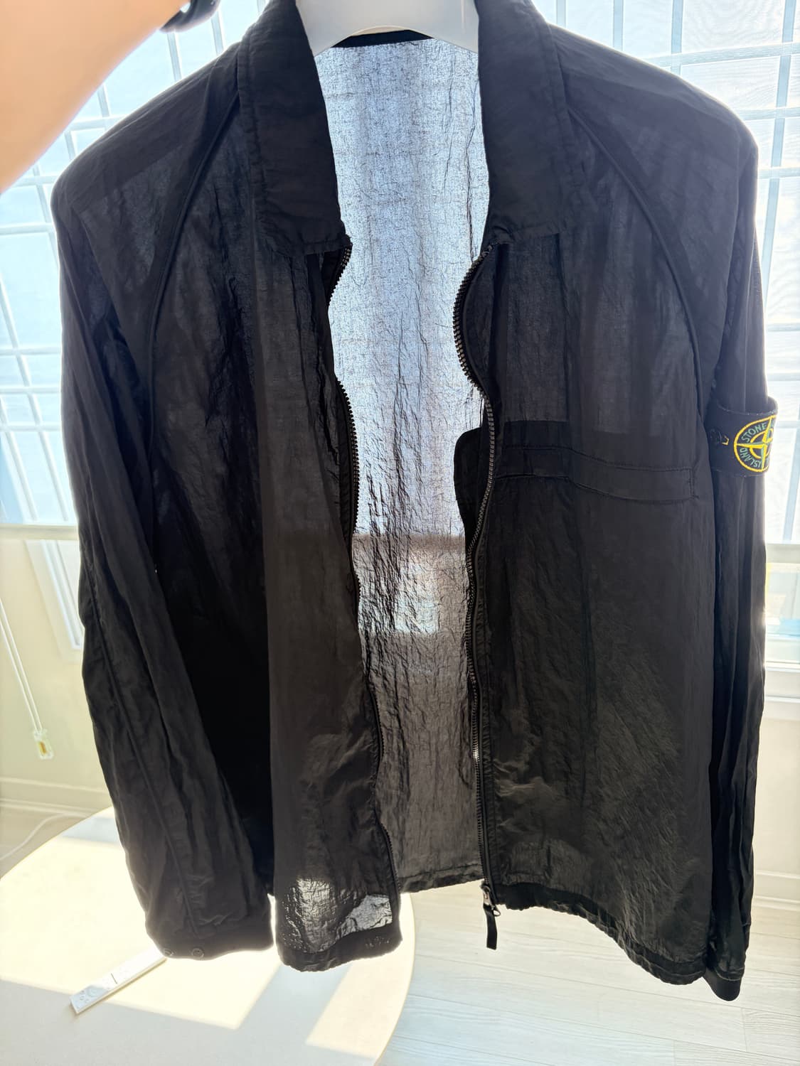 22ss 스톤아일랜드 나일론 메탈 오버셔츠 블랙 XL 상품이미지2