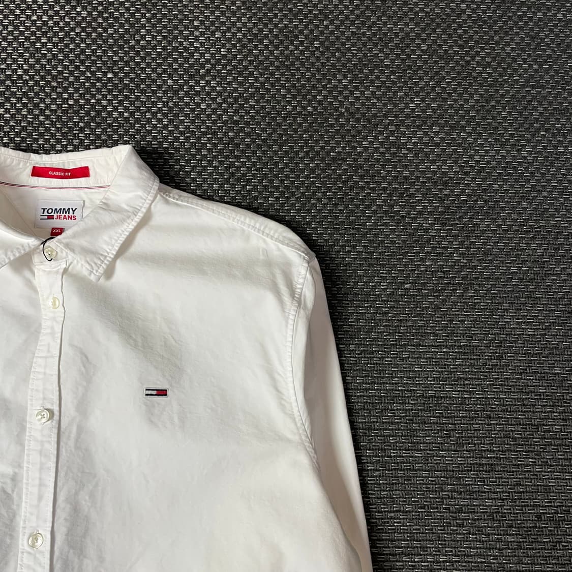타미진스 화이트 로고자수 긴팔 셔츠 클래식핏 XXL 상품이미지3