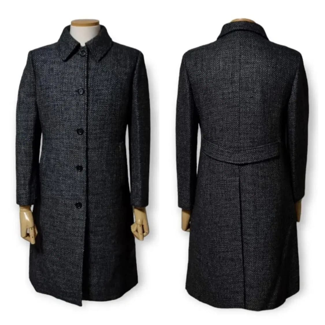 (uk8 여성 55) 버버리 헤링본 울 트위드코트 버버리코트 상품이미지1