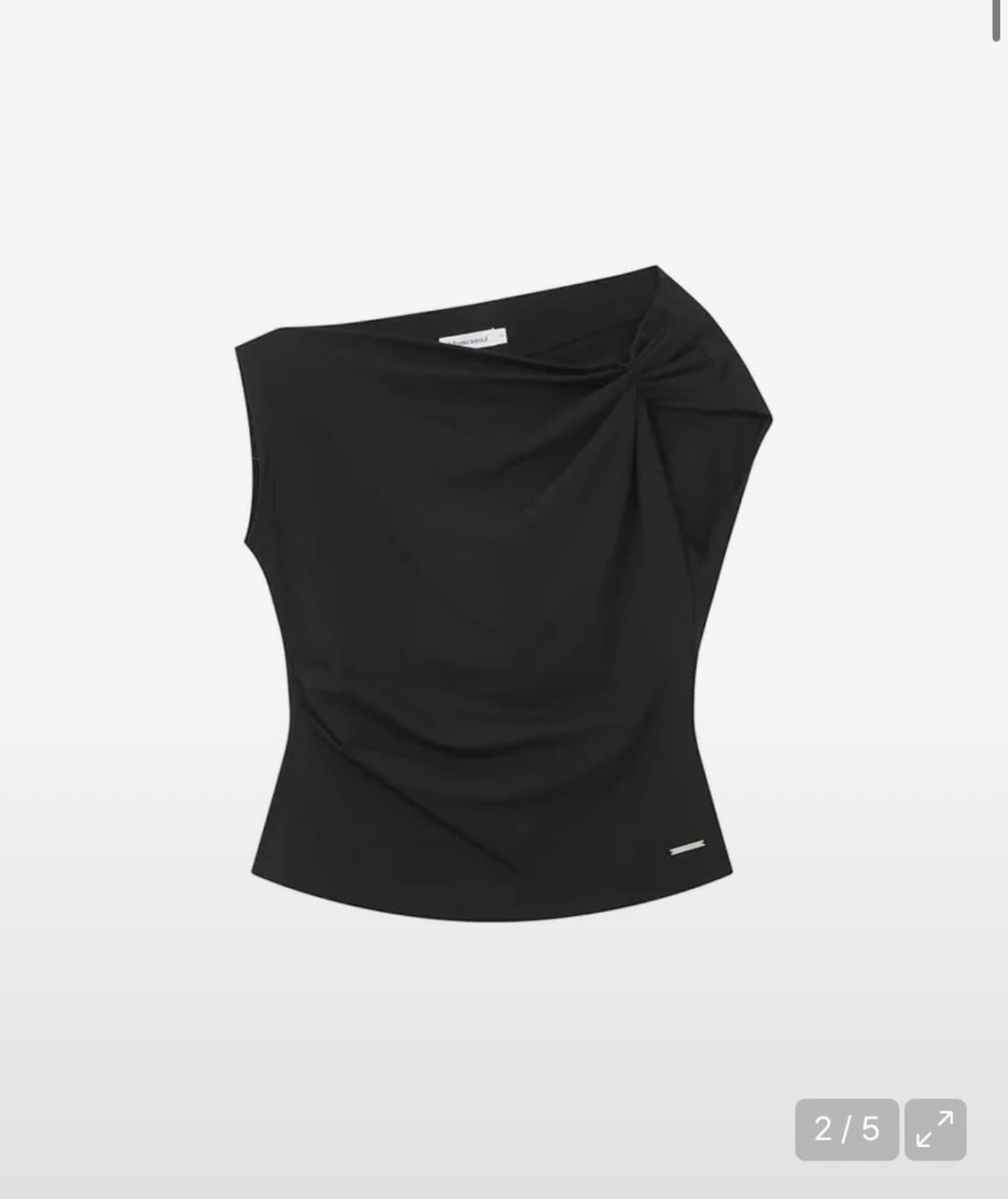 (새상품) 미세키서울 Slanted sleeveless top BLACK 상품이미지2