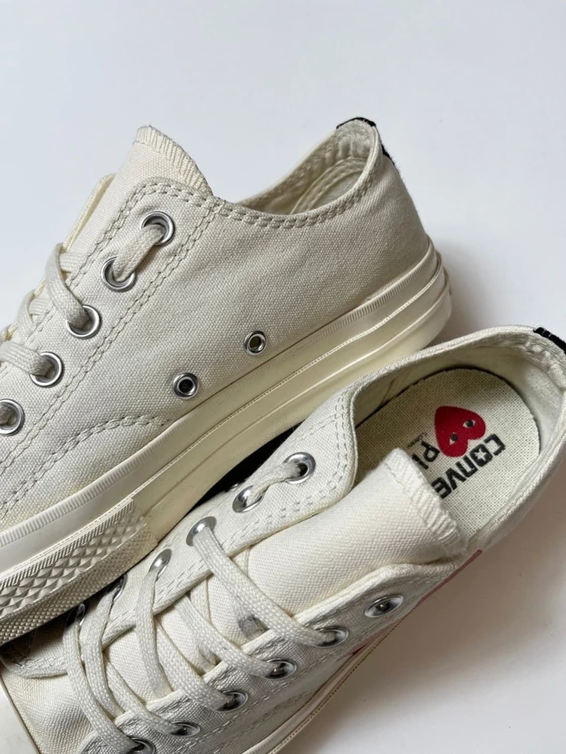 꼼데가르송 X 컨버스 척70 플레이 에그렛 로우 스니커즈 Q1400 상품이미지6