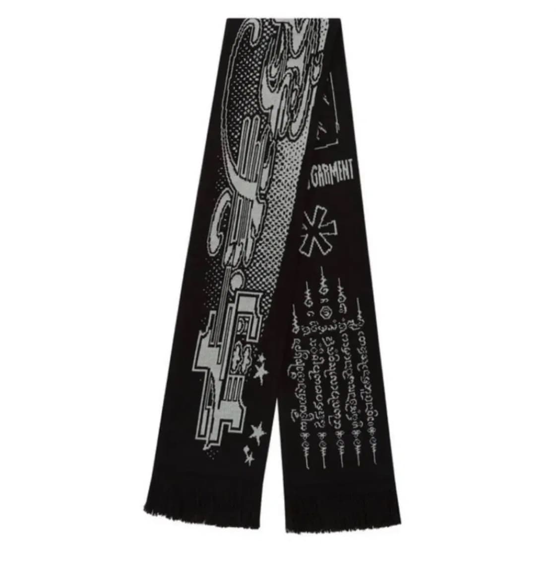 카시코 자카드 니트 스카프 블랙 카리나 상품이미지1