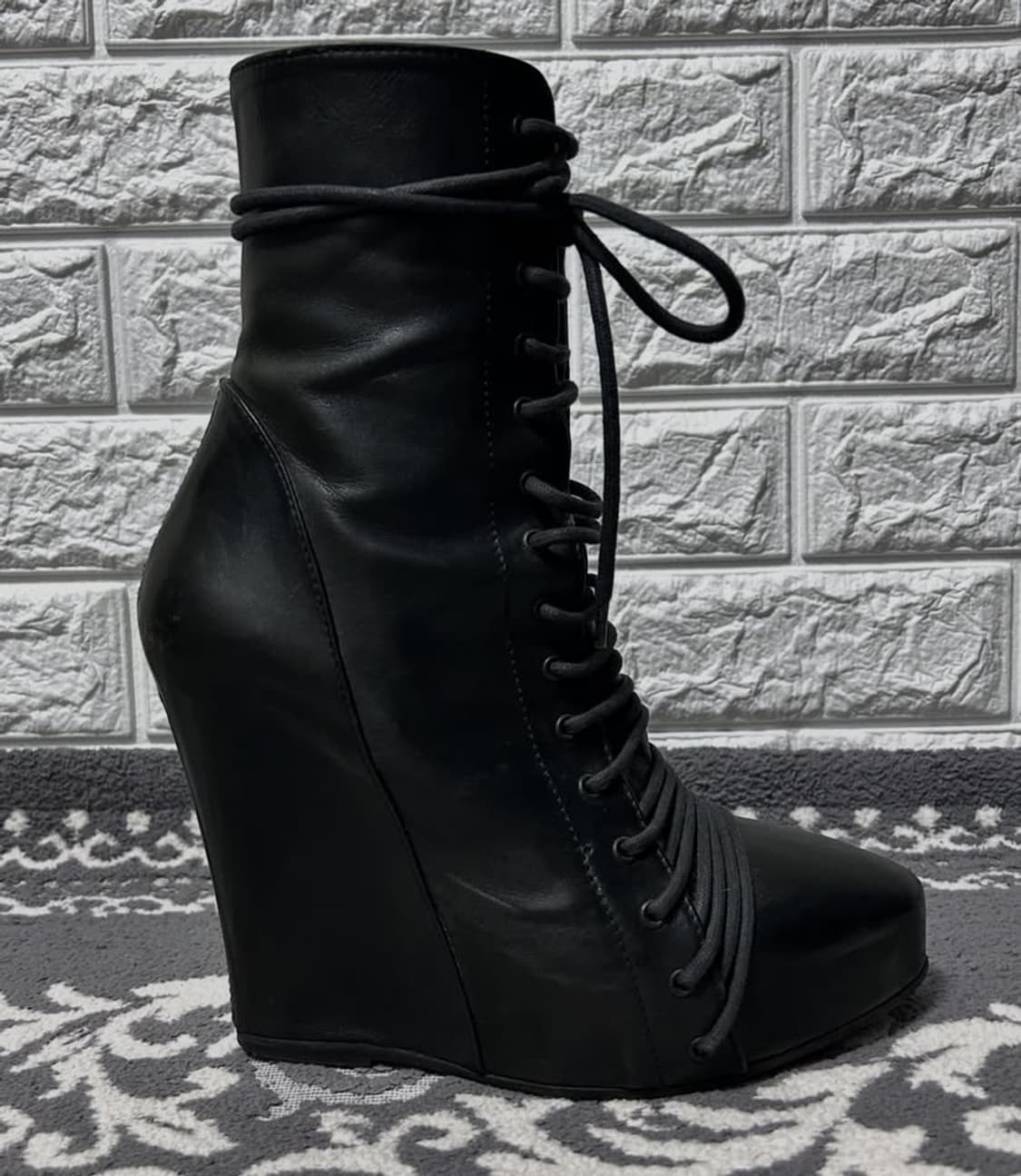 Ann demeulemeester 앤드뮐마스터 레이스업 부츠 상품이미지2