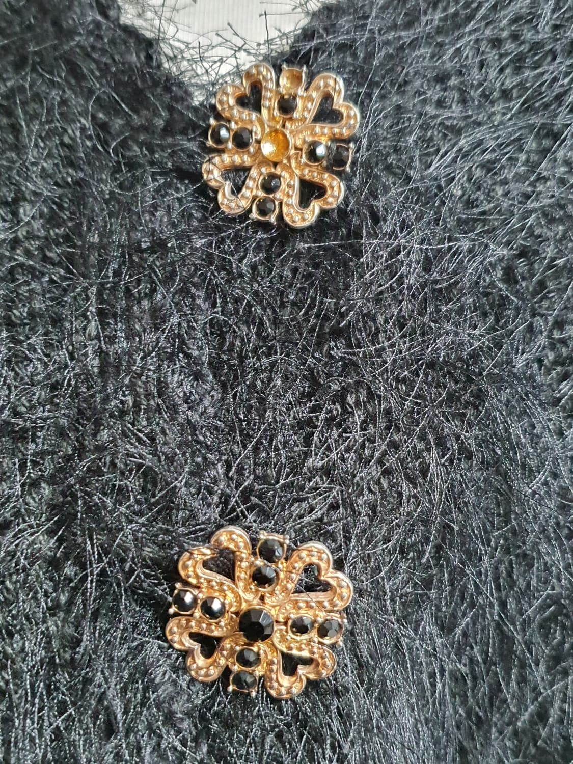 [모리걸] 캐캐체 블랙 털실 뜨개 숄 케이프 달천깔 상품이미지3