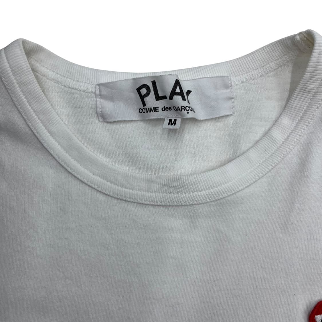 꼼데가르송 레드 와펜 화이트 반팔 M 상품이미지4