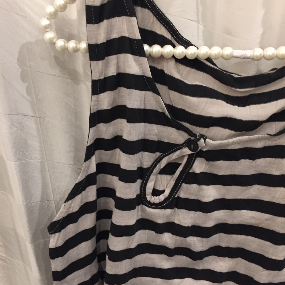 JPN Vintage 모리걸 컷아웃 스트라이프 슬리브리스 상품이미지2