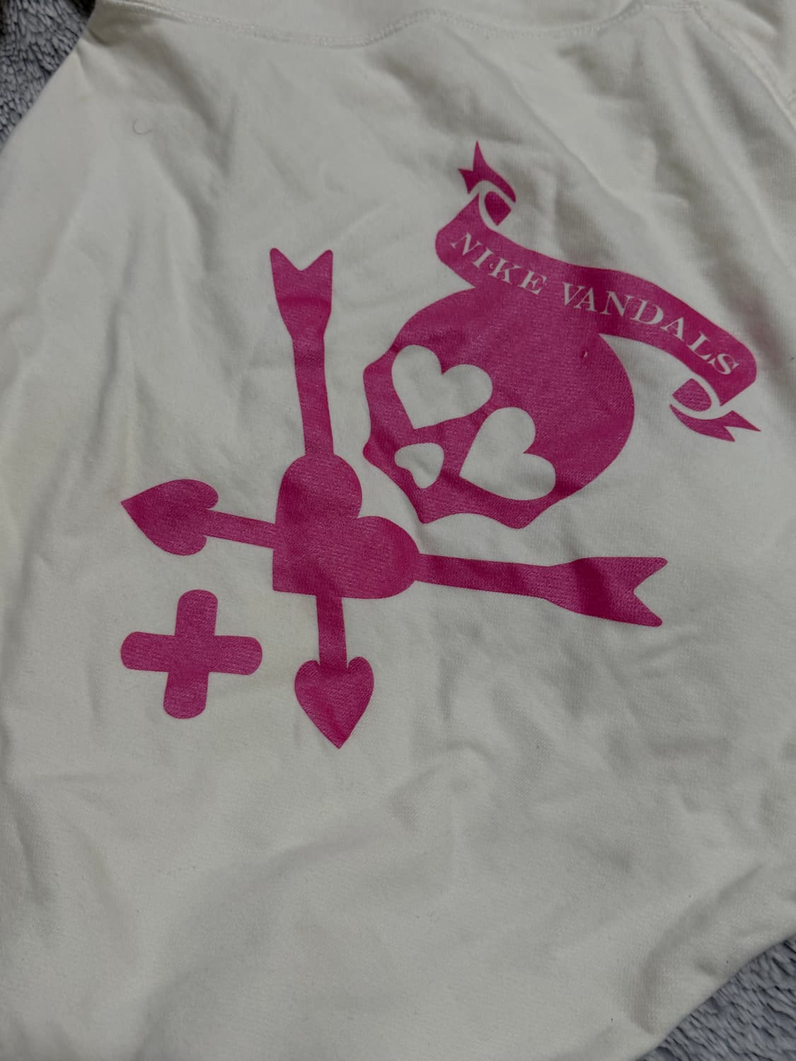 나이키 핑크 해골 후드티 상품이미지2