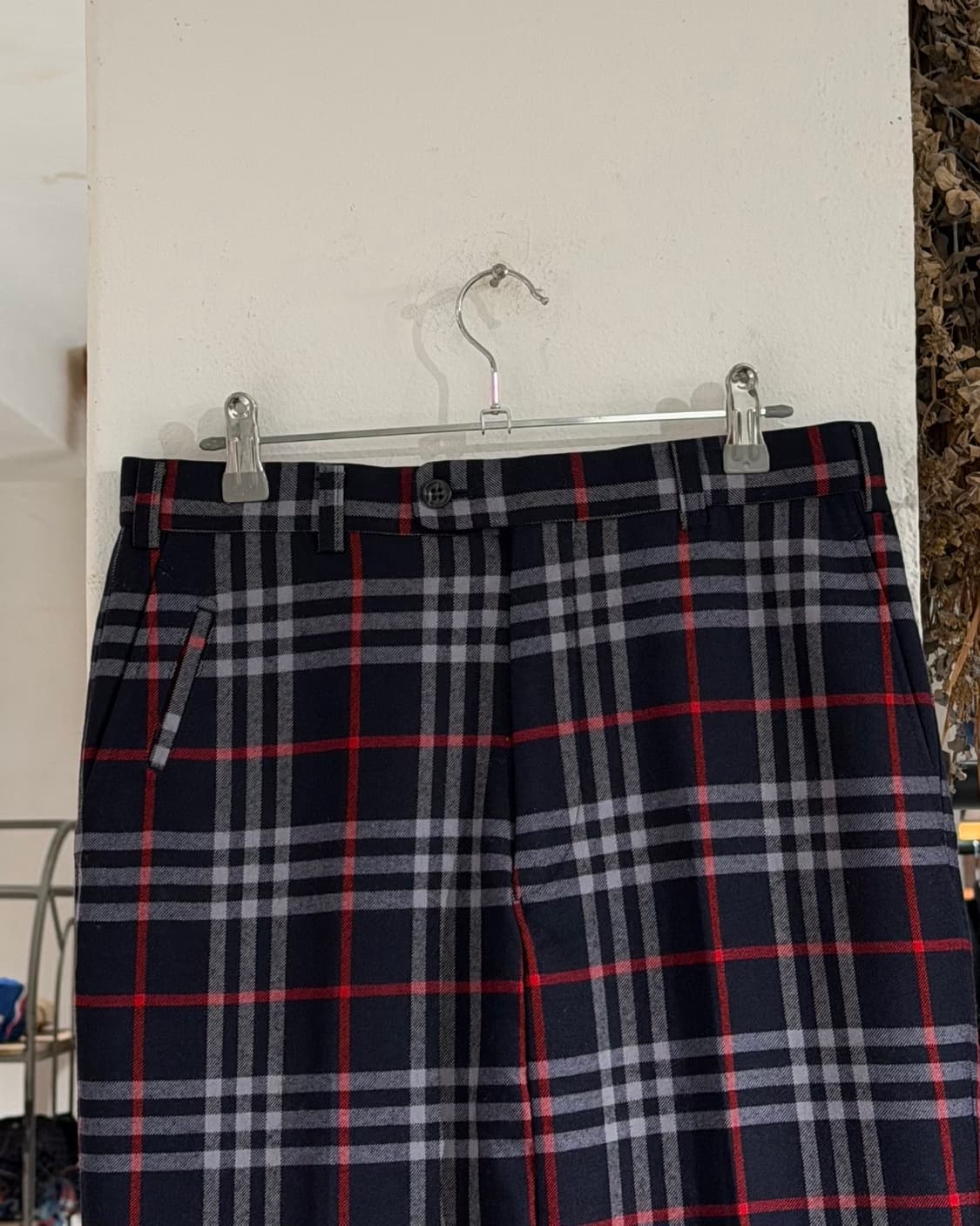 버버리 네이비 노바체크 울 미디 스커트 상품이미지2
