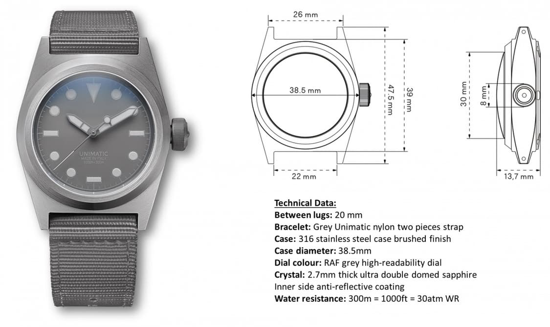 유니메틱 워치스, Unimatic U2-F 500개 한정 상품이미지2