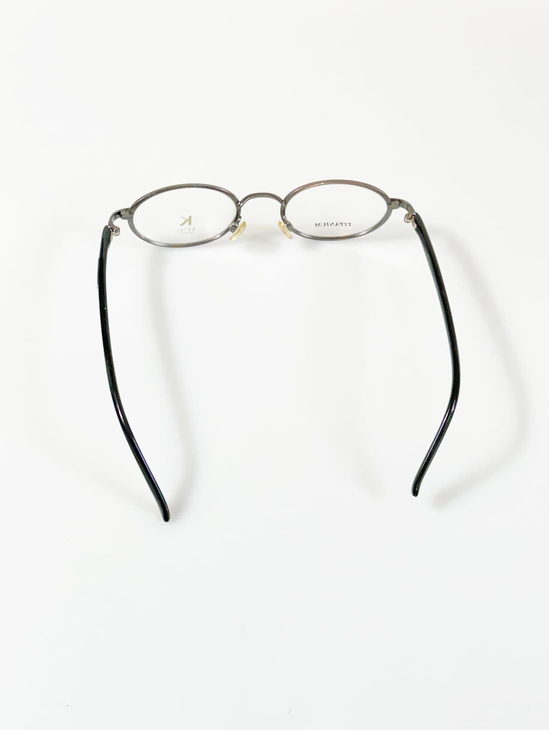 KAIST 다크실버 티타늄 슬림 오벌 프레임 빈티지 안경 상품이미지6