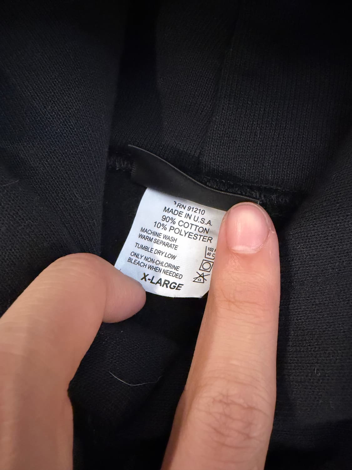 캠버 헤비웨이트 리버스위브 후드티 블랙 상품이미지4