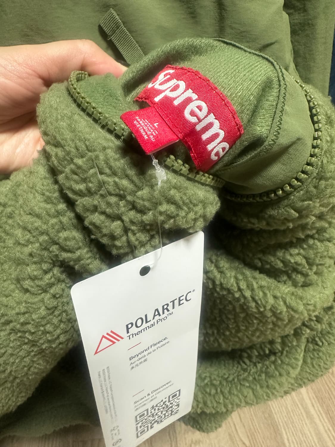 (새상품) 슈프림 폴라텍 셔링 리버시블 풀오버 올리브 - 25FW 상품이미지4