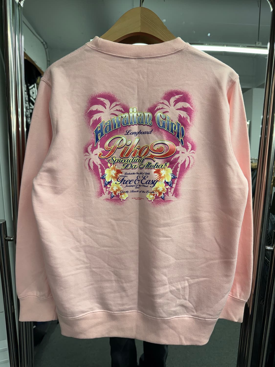 Piko 빈티지 핑크 스웻셔츠 상품이미지5
