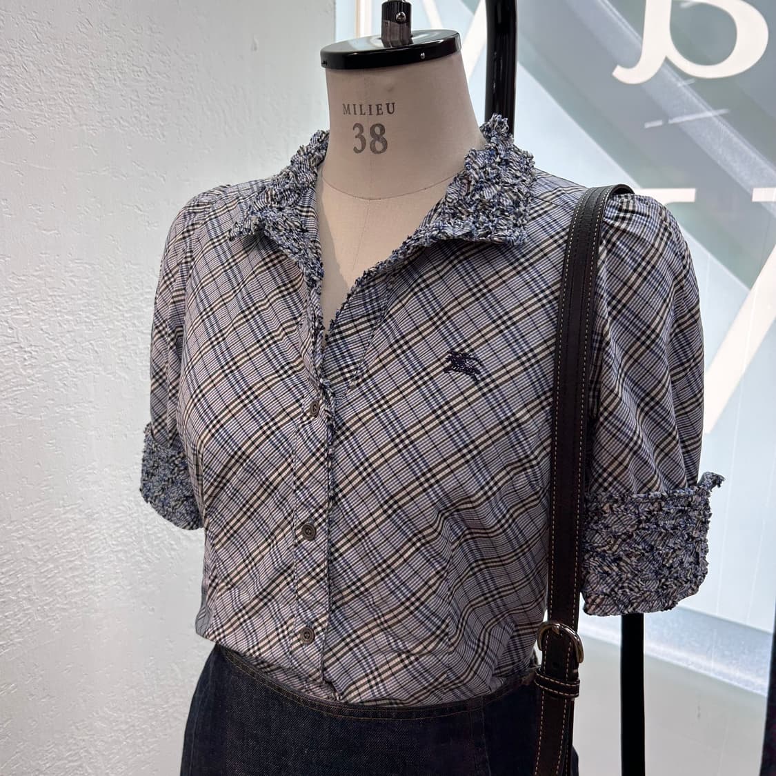 Burberry Blue Check Shirts 상품이미지1